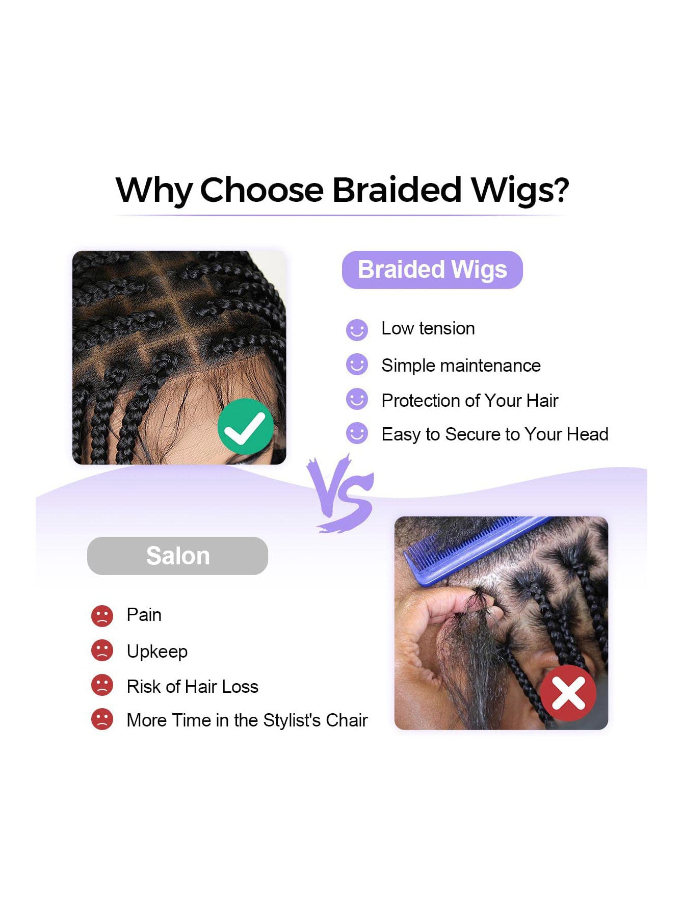 Foreign Trade Cross-Border European American African Wig for Women Full Hand-Woven Lace Three-Strand Braid Long Straight Hair Wig briad wig - 图片 10