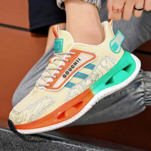 Autumn Hot-Selling Popcorn Rubber Non-Slip Wear-Resistant Sports Running Shoes Mesh Breathable Couple Trendy Casual Shoes