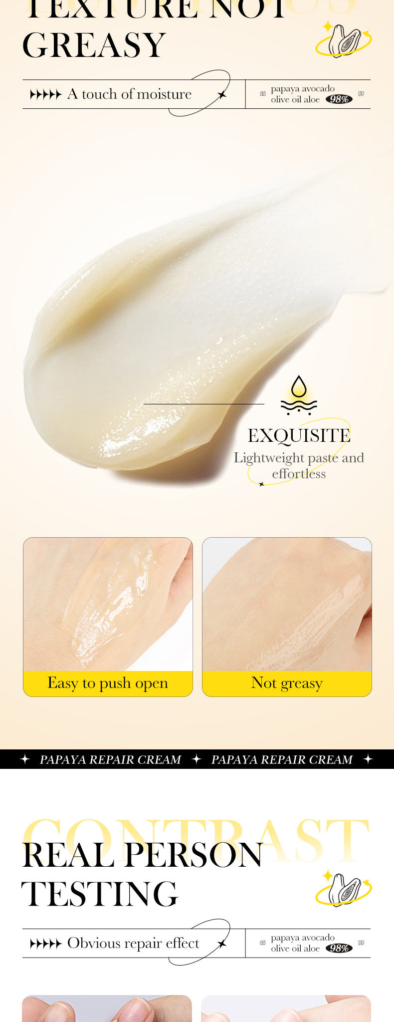 Papaya Skin Rejuvenation Cream30g SADOER Anti-chapped Body and Face Cream Wholesale for Cross-border Trade - 图片 13