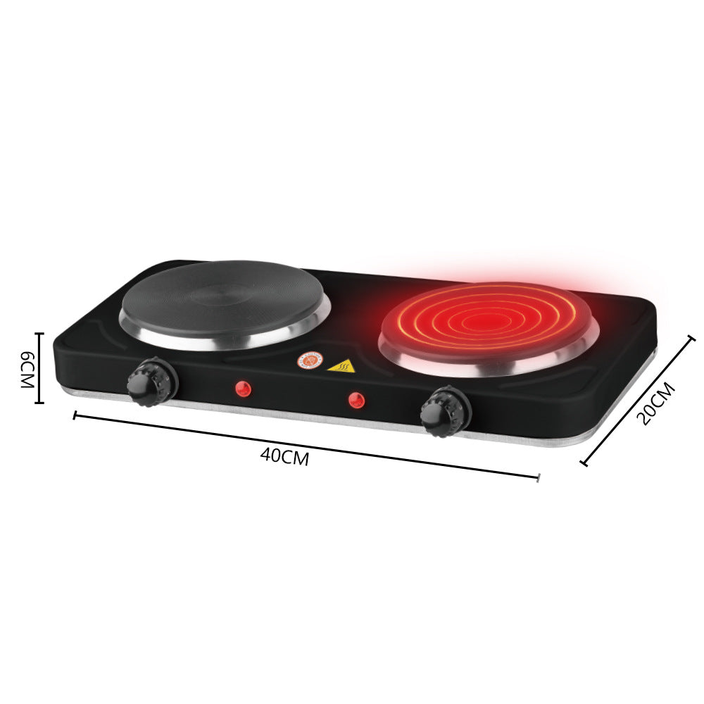 RAF European Standard Electric Stove Household Closed Electric Stove Insulation Double Burner Constant Temperature Universal Electric Stove R8020AB - 图片 5