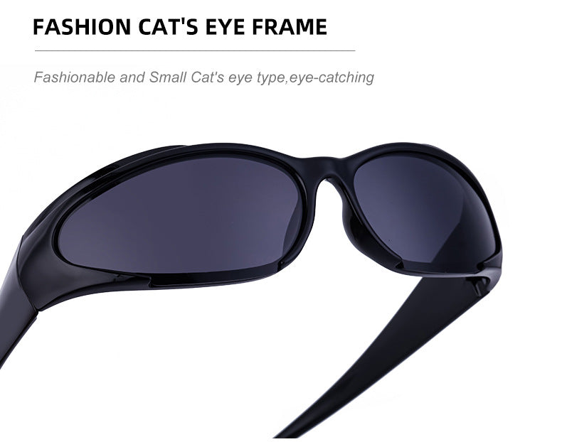 European and American Sports Windproof Cycling Sunglasses for Men and Women Sun Protection Personality Y2K Millennium Sunglasses Glasses Glasses - 图片 15