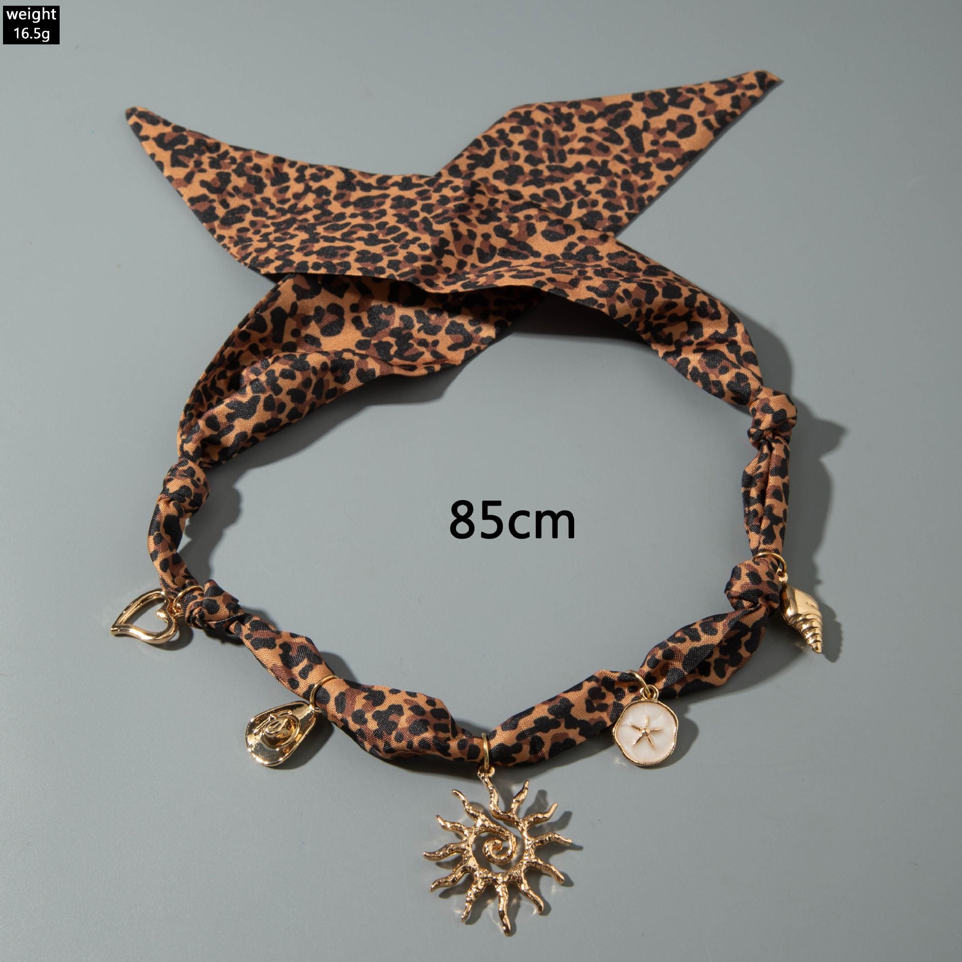 European and American Style Ocean-themed Cross Conch Starfish Pendant Leopard Print Exaggerated Necklace Collarbone Chain Jewelry - 图片 68