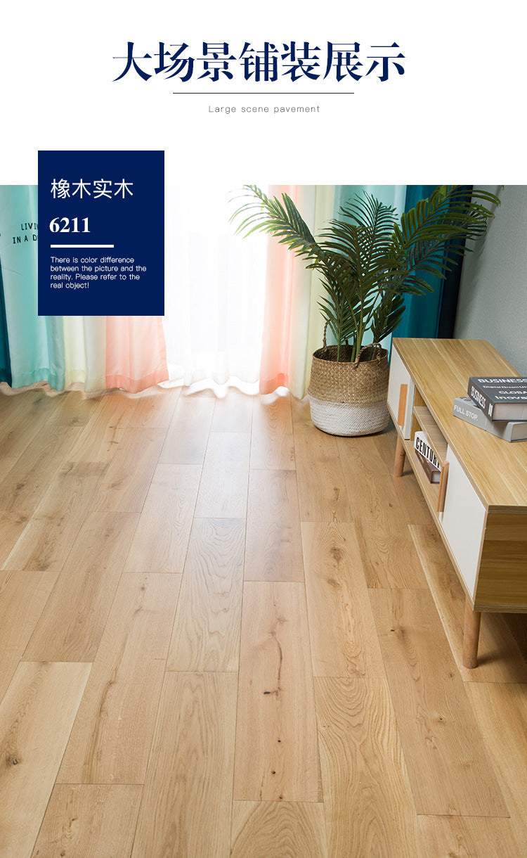 In-stock Solid Oak Flooring from Source Scar Modification Hand Scratch Pattern Original Wood Floor Solid Wood with Dragon Bone Design - 图片 35