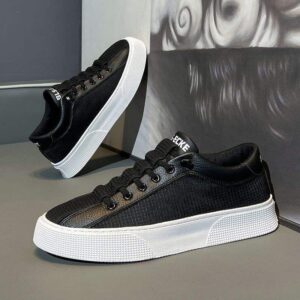 Summer2025New Men's Shoes Ice Silk Breathable White Shoes Men's Thick Sole Non-Slip Lightweight Trendy Versatile Sneakers