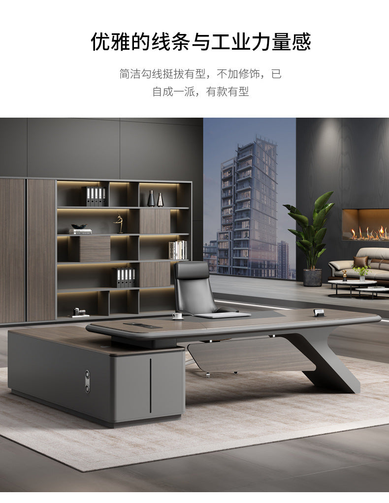 Painted Office Desk Executive Desk President Leader Chairman Boss Desk Office Manager Desk Office Desk and Chair Set - 图片 44