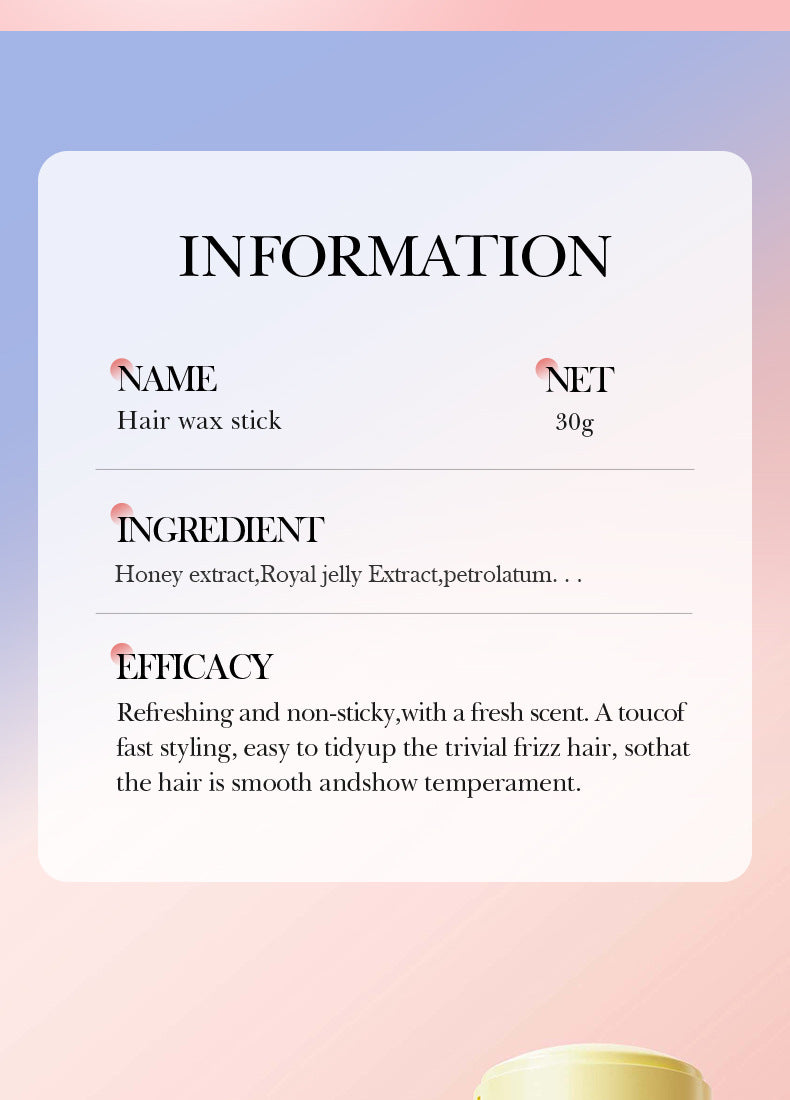 Fine Hair Styling Stick30g SADOER Styling Liquid for Taming Messy Hair Cross-Border Wholesale - 图片 21