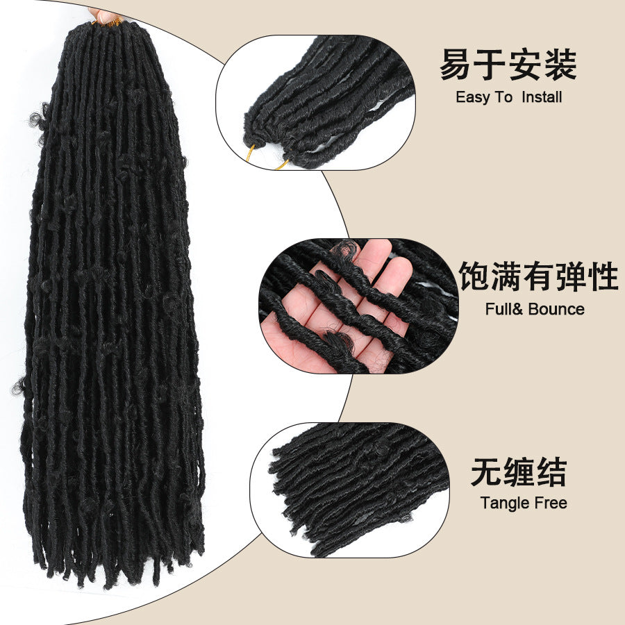 Foreign Trade Dreadlock Crochet Hair Butterfly Locs Crochet Hair Goddess Butterfly Curly Wig - 图片 3