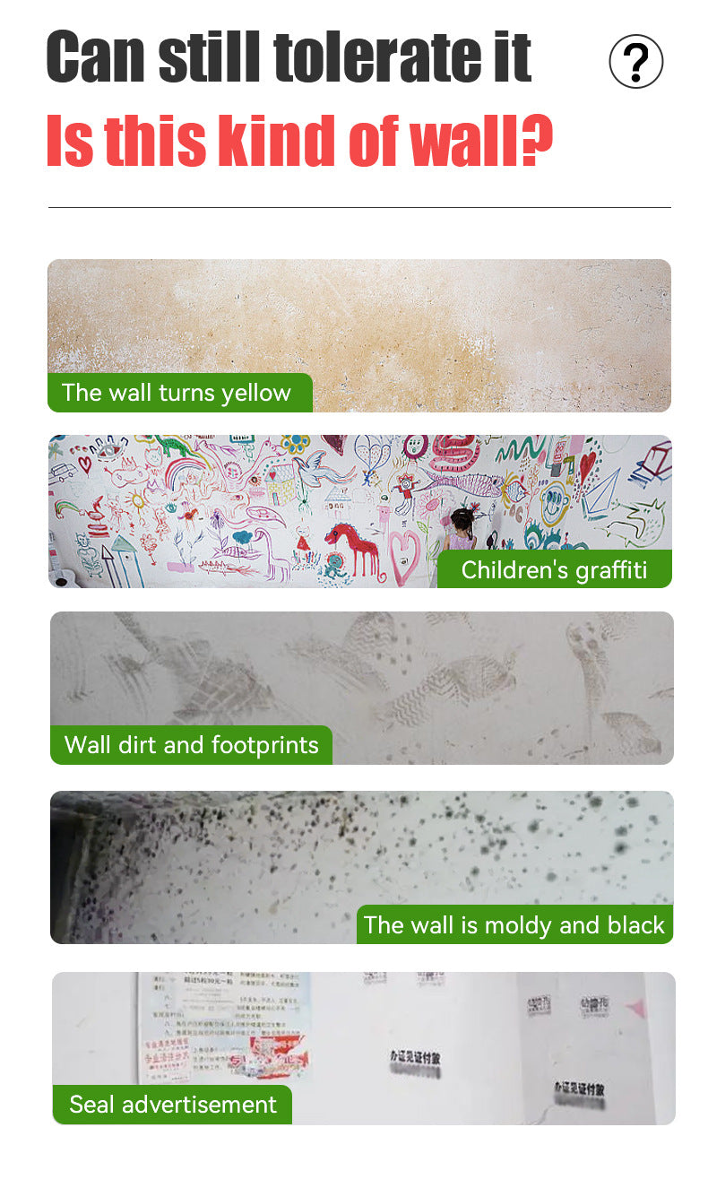 Large Roller Paint for Walls Water-Based Odorless Household White Wall Graffiti Stain Color Change Covering Latex Paint - 图片 6