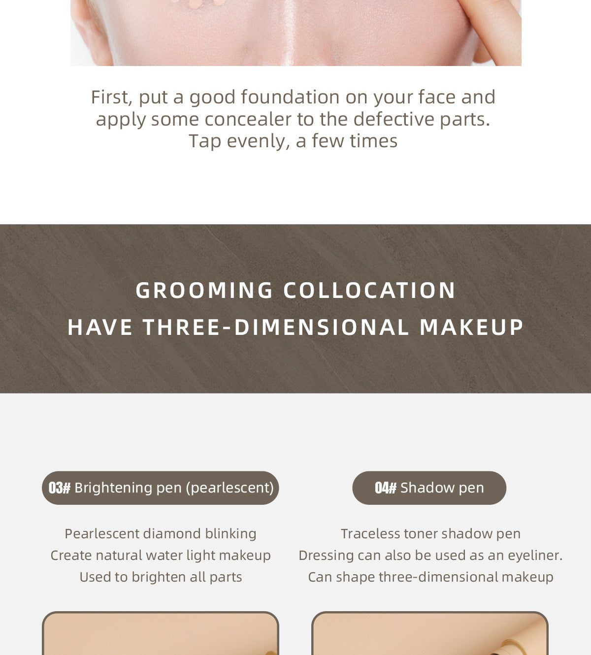 Fine Concealer Pen for Under-eye Dark Circles, Acne Marks, and Shadow Contouring Stick - 图片 36