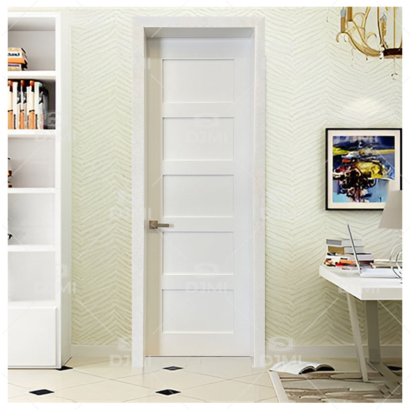 China Style Victorian Shaker Door 4 Panel Shaker Internal Door Internal Primed Flat Victorian Shaker 4 Panel Door - 图片 3
