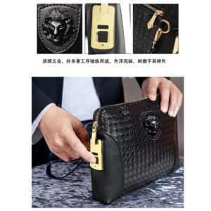 Fingerprint Lock Clutch Anti-theft High-end Business Commuting Large Capacity Phone Holder Luxury Men's Clutch Trendy