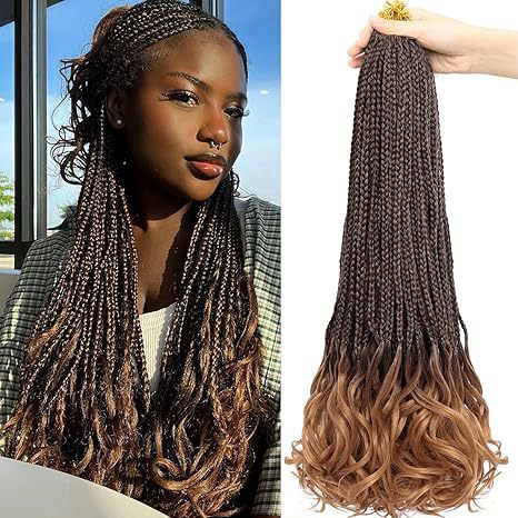 TEMU Hot-selling Synthetic Three-strand Braid Loose Tail Three-strand Braids French Curly Braiding Hair - 图片 10