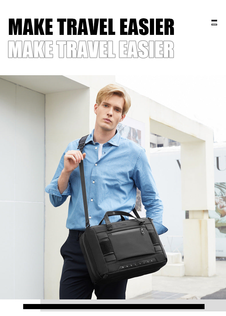 Business Computer Backpack Men's Multifunctional Large Capacity Waterproof Commuting Backpack Shoulder Portable Computer Bag - 图片 14