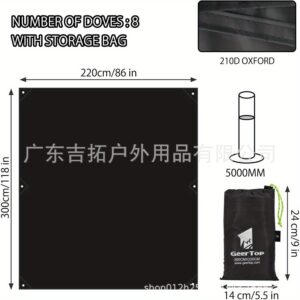 Family Camping Extra Large Outdoor Picnic Mat Camping Mat Moisture-Proof Mat Oxford Cloth Picnic Mat Travel Supplies