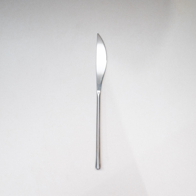 Japanese Style ins304Stainless Steel Thickened Round Dessert Spoon Western Cutlery Set Long Handle Fruit Fork - 图片 6