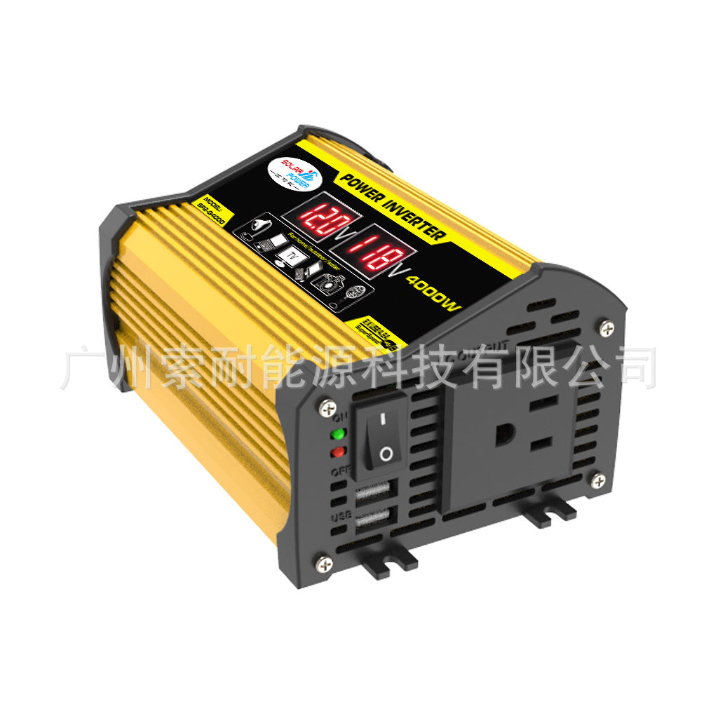 Vehicle Inverter300W 12V Turn110V 220V Voltage Display E-commerce power inverter - 图片 9