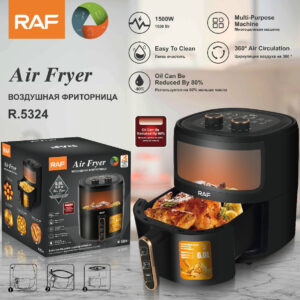 RAF European Standard Visible Air Fryer Fully Automatic Electric French Fries Machine Multi-Functional Household New Large Capacity