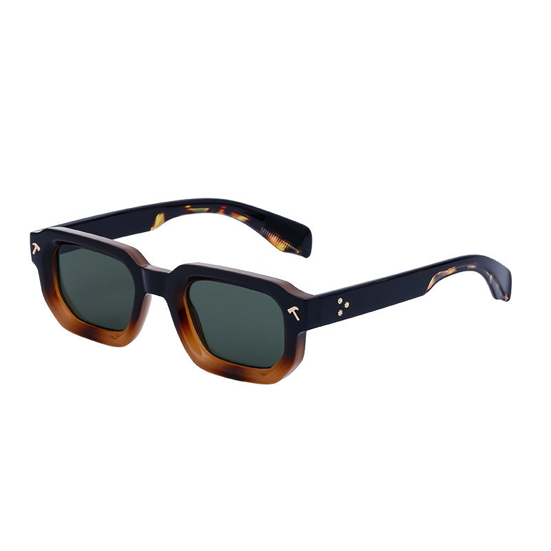 New European and American Fashion Square Frame Sunglasses for Men, Simple Personality Black Frame Glasses sunglasses - 图片 7