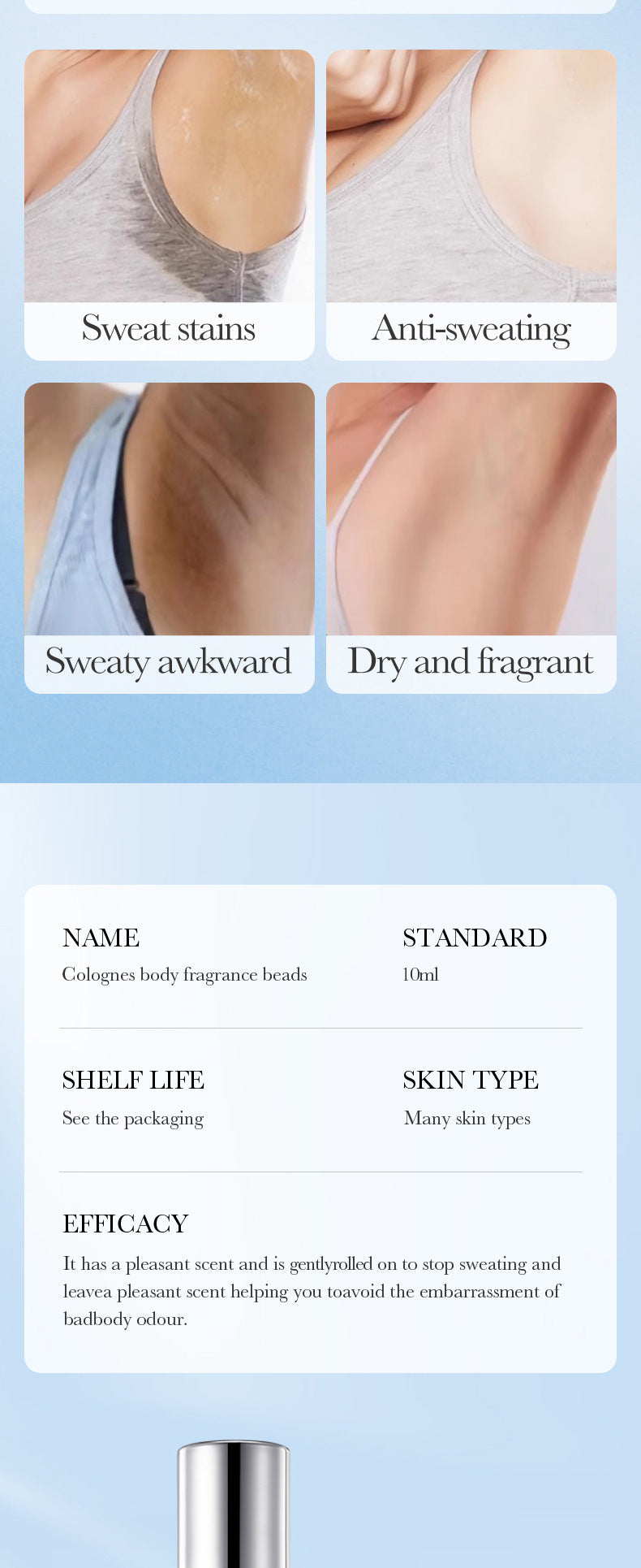 Roll-on Body Perfume SADOER Ancient Dragon silver Long-lasting Fresh Roll-on Perfume Cross-border Wholesale - 图片 17