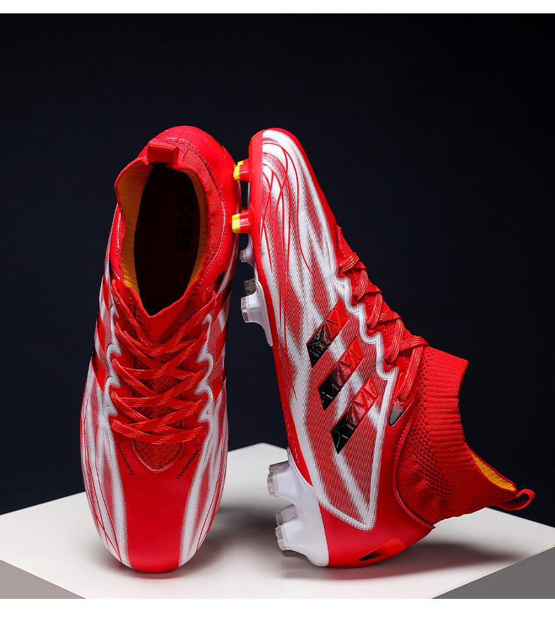 New high-top soccer shoes for men and women AG Spike TF Broken Nail Youth Student Grassland Competition Training Shoes - 图片 42