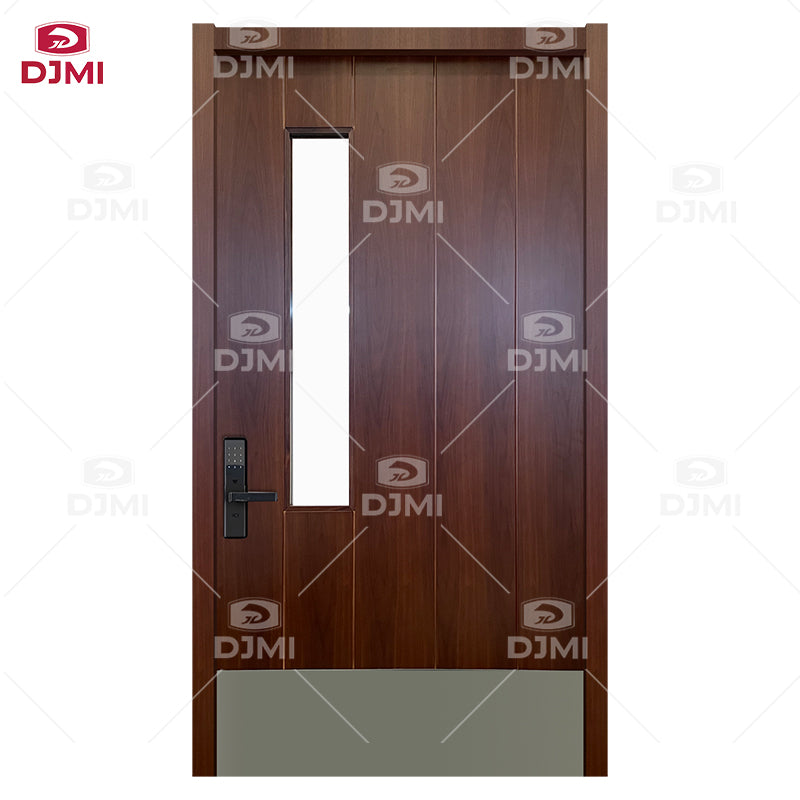 American Contemporary Style Entry Solid Wood Door Pivot Door Stainless Steel Hardware - 图片 5