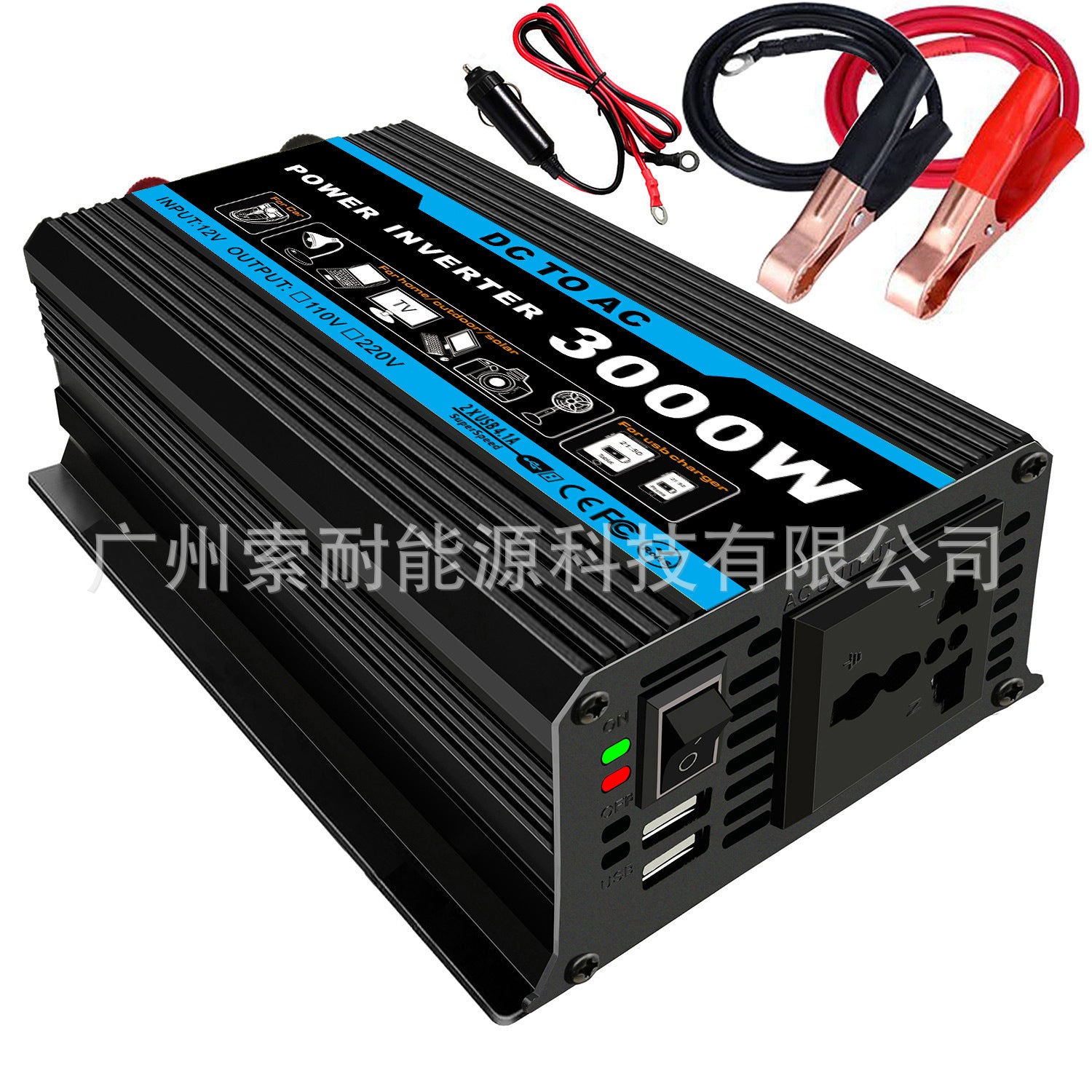 Tang Dynasty Solar Energy Kit System:DC12V 300W Inverter+30A Controller+18W Solar Panel - 图片 24