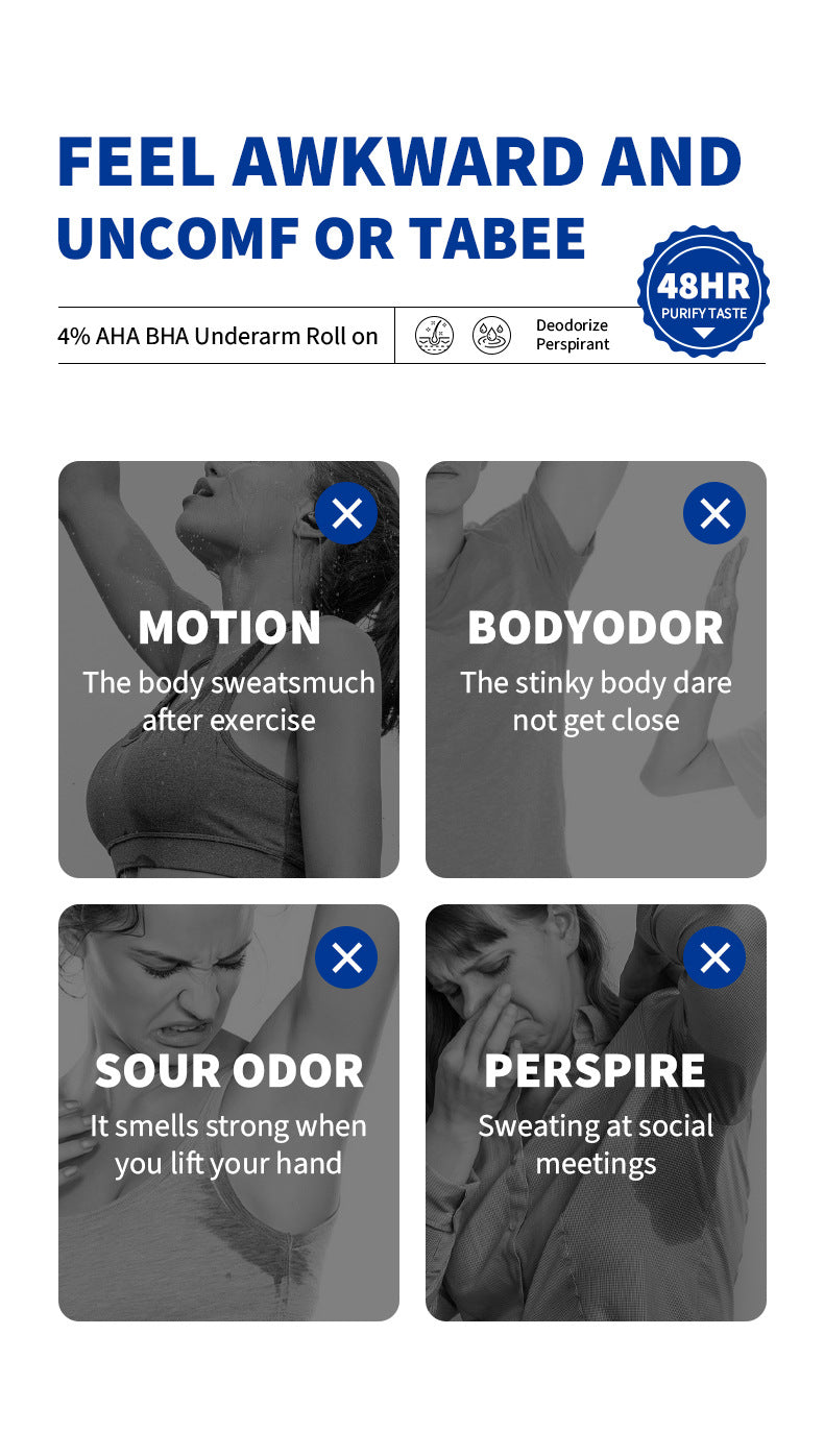 In Stock Underarm Deodorant Antiperspirant Salicylic Acid Roll-On Body Odor Eliminator Antiperspirant Deodorant - 图片 7