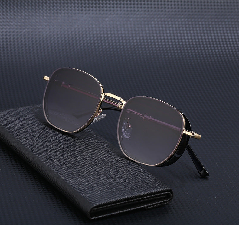 Vintage Steampunk Sunglasses for Men Small Square Frame Sunglasses Trendy Sunglasses Wholesale Driving Glasses shades - 图片 7