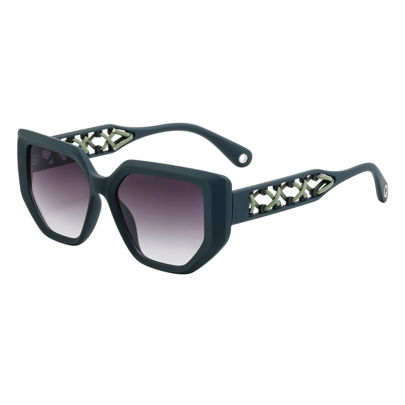 European and American Cat Eye Sunglasses for Women, High-End Hollow Frame Small Frame Sunglasses, Natural Look Glasses sunglasses - 图片 5