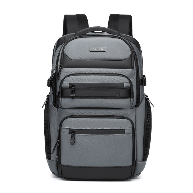 OZUKO Business Backpack Men's Computer Backpack Waterproof High-end Business Travel College Student Commuting School Bag - 图片 6