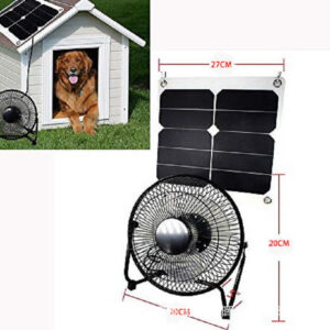 Portable10W sunpower Solar Panel Fan RV Travel Car Outdoor Camping Pet Chicken Coop Ventilator