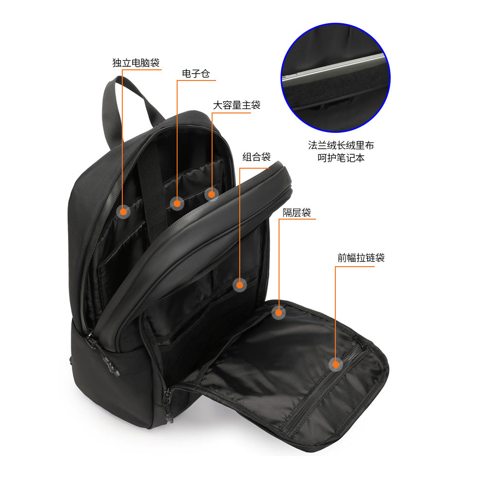 ozuko Business Backpack Men's Large Capacity Computer Backpack Outdoor Waterproof Travel Backpack Backpack