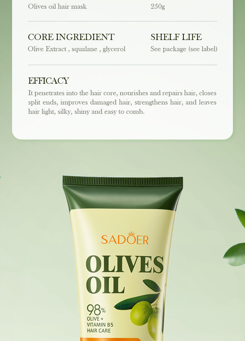 Olive Oil Hair Mask SADOER Repair Smooth Nourishing Hair Conditioner Cross-Border Wholesale - 图片 27