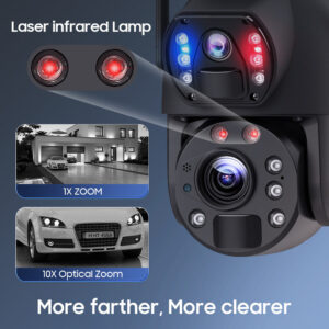 Dual Lens Dual Screen20Zoom7*24Solar Energy20W Hd600MP Metal Housing for Surveillance Camera