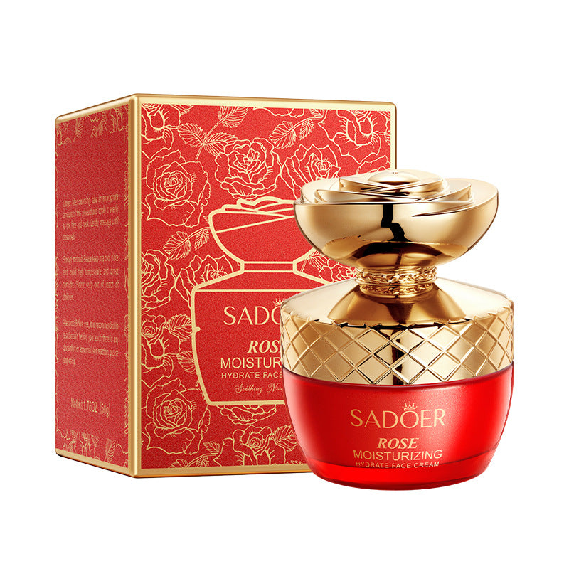 Rose Moisturizing and Skin Rejuvenating Cream SADOER Plant Moisturizing and Hydrating Face Cream Cross-Border Wholesale - 图片 6