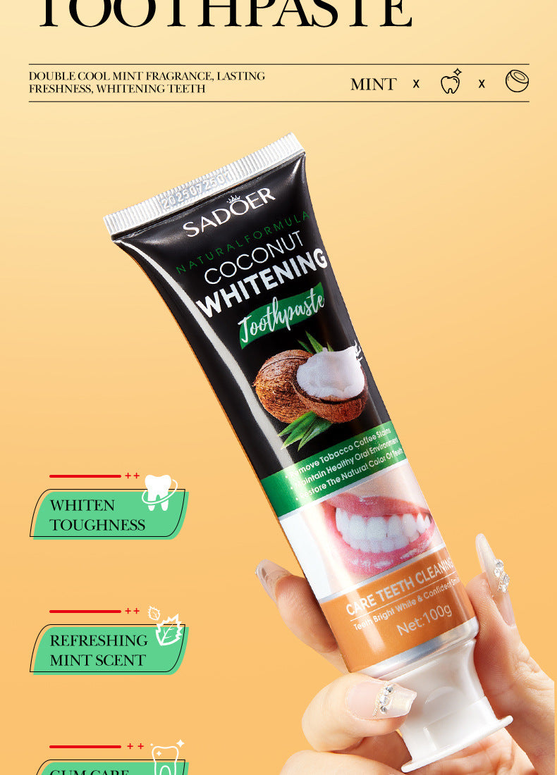 Toothpaste SADOER Vitamin C Coconut Oral Care Gum Protection Wholesale Live Streaming - 图片 25