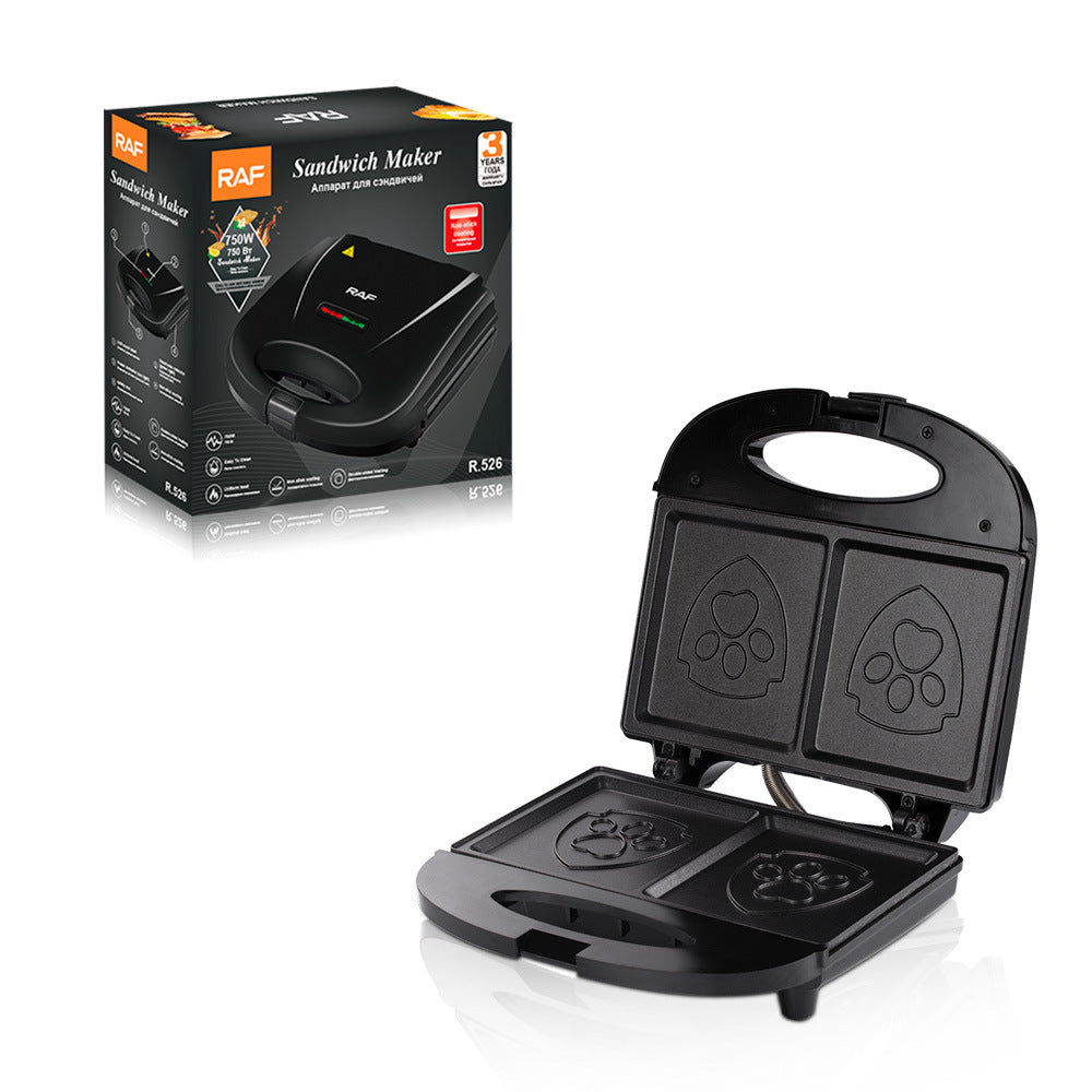 RAF European Standard Household Sandwich Maker Toaster Stainless Steel Multifunctional Cartoon Breakfast Maker R.526 - 图片 11