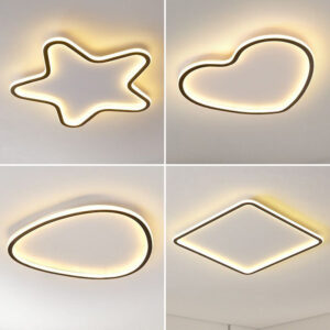 Nordic Minimalist Ultra-Thin LED Ceiling Lamp Heart-Shaped Children's Room Lighting Eye Protection Master Bedroom Boys Girls Creative