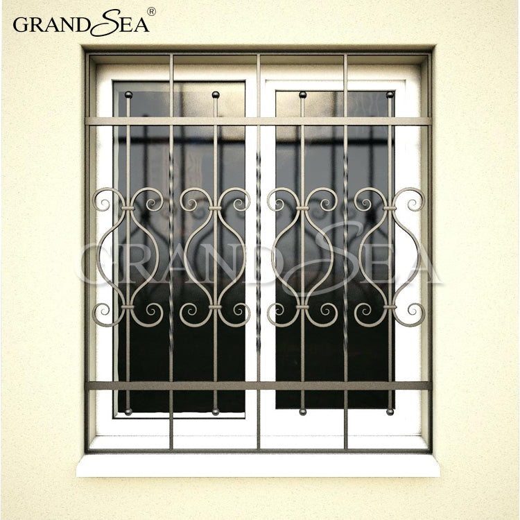 Decorative Wrought Iron Security bar Casement Window Burglar bar - 图片 9