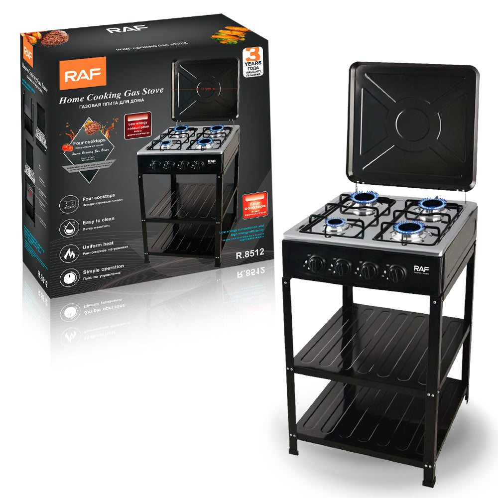 RAF European Standard Full Cover Low Energy Liquefied Gas Tabletop Flameout Protection Glass Rotating Fire Gas Four Burner Panel - 图片 16