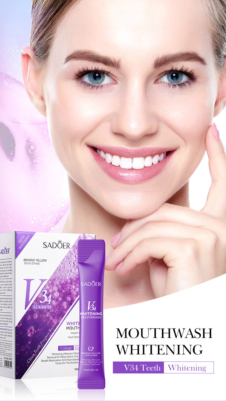 V34Whitening Mouthwash SADOER Clean Teeth Oral Fresh Mouthwash Cross-Border Wholesale - 图片 6