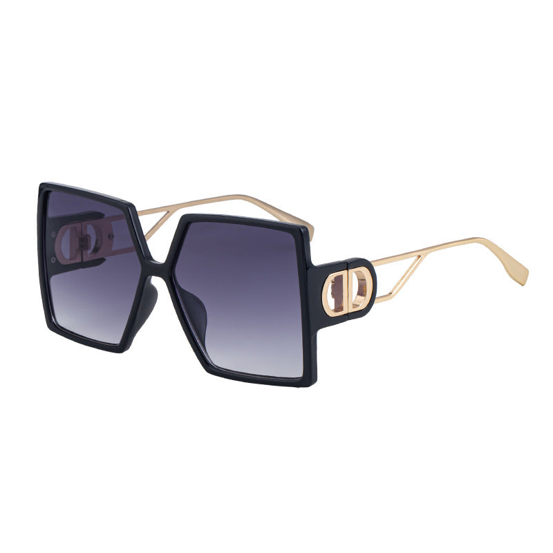 Fashion Large Frame Sunglasses for Women ins Internet Celebrity Style Square Frame Sunglasses for Women Trendy Street Photography Glasses sunglasses - 图片 6