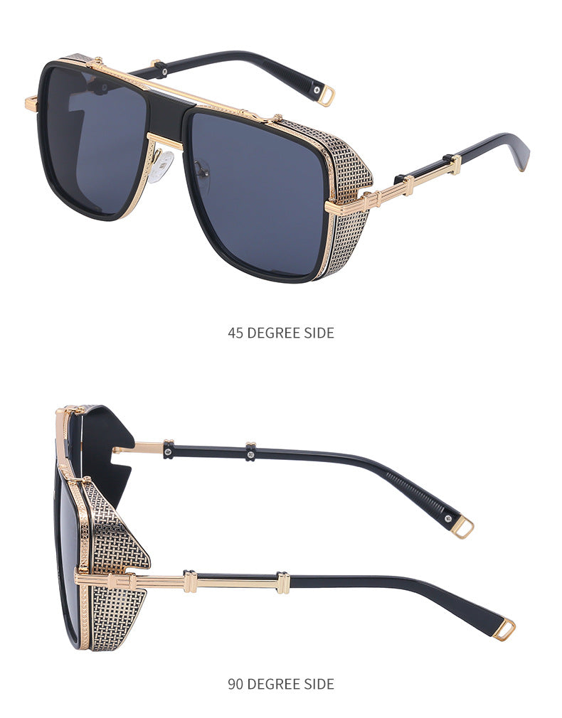 European and American Steampunk Sunglasses for Men, UV Protection, Full Coverage, Sunscreen Sunglasses for Women, Trendy Wholesale Glasses - 图片 23