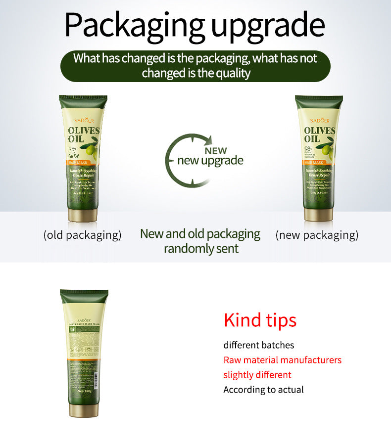 Olive Oil Hair Mask SADOER Repair Smooth Nourishing Hair Conditioner Cross-Border Wholesale - 图片 7