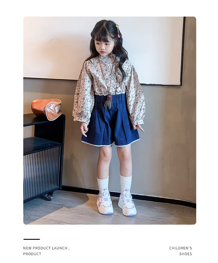 Children's Sports Shoes Spring and Autumn2025New Student Knob Girls' White Sneakers Versatile Casual Girls' Running Shoes - 图片 9