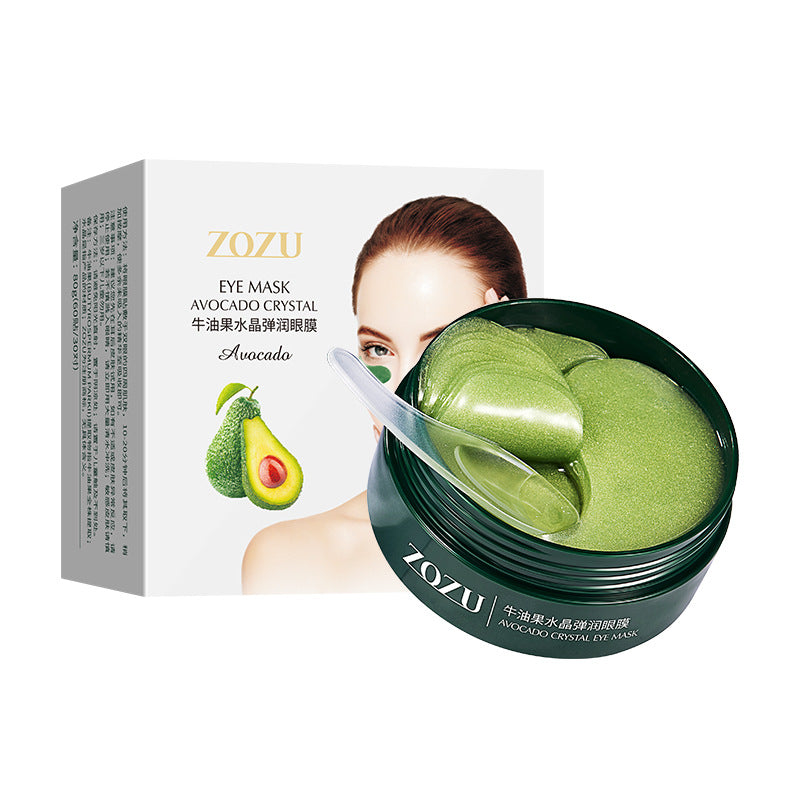 ZOZU Avocado Crystal Elastic Eye Mask Hydrating and Moisturizing Dark Circles Eye Mask Stickers Wholesale for Foreign Trade Skincare Products - 图片 5