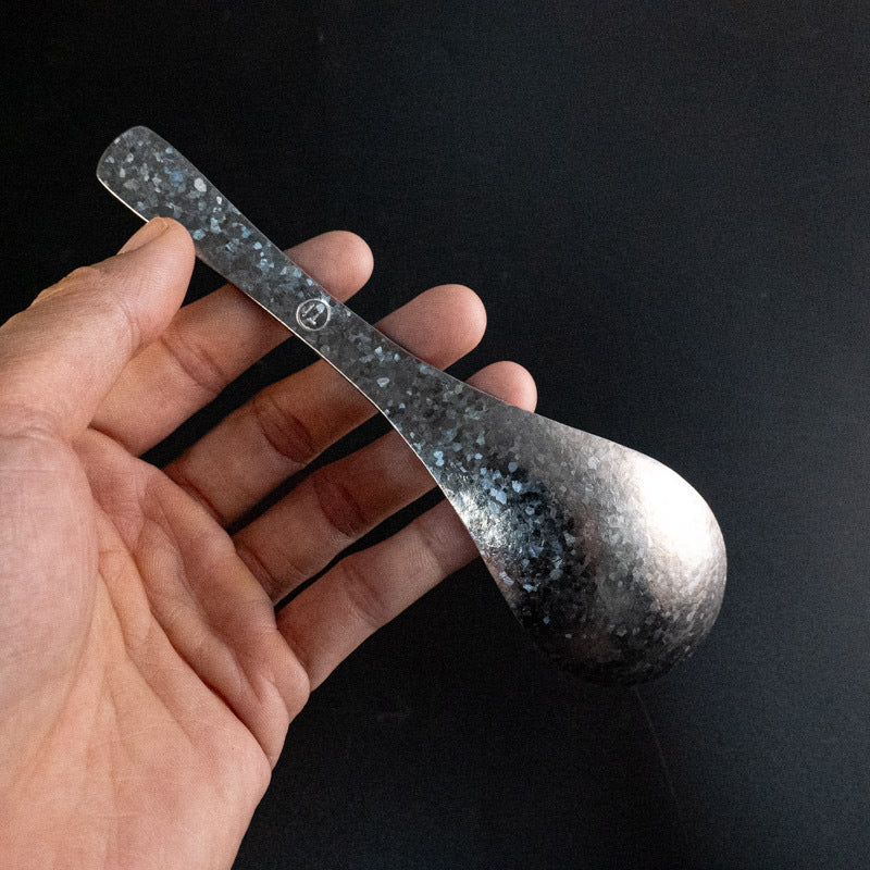 Pure Titanium Spoon Household Uncoated Ice Flower Craft Outdoor Pure Titanium Soup Spoon Hot Pot Wide Spoon High Temperature Coloring Titanium Soup Spoon - 图片 16