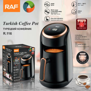RAF European Standard Turkish Coffee Pot High Temperature Resistant Hot Water Kettle Coffee Maker Visual Tea Maker Milk Warmer