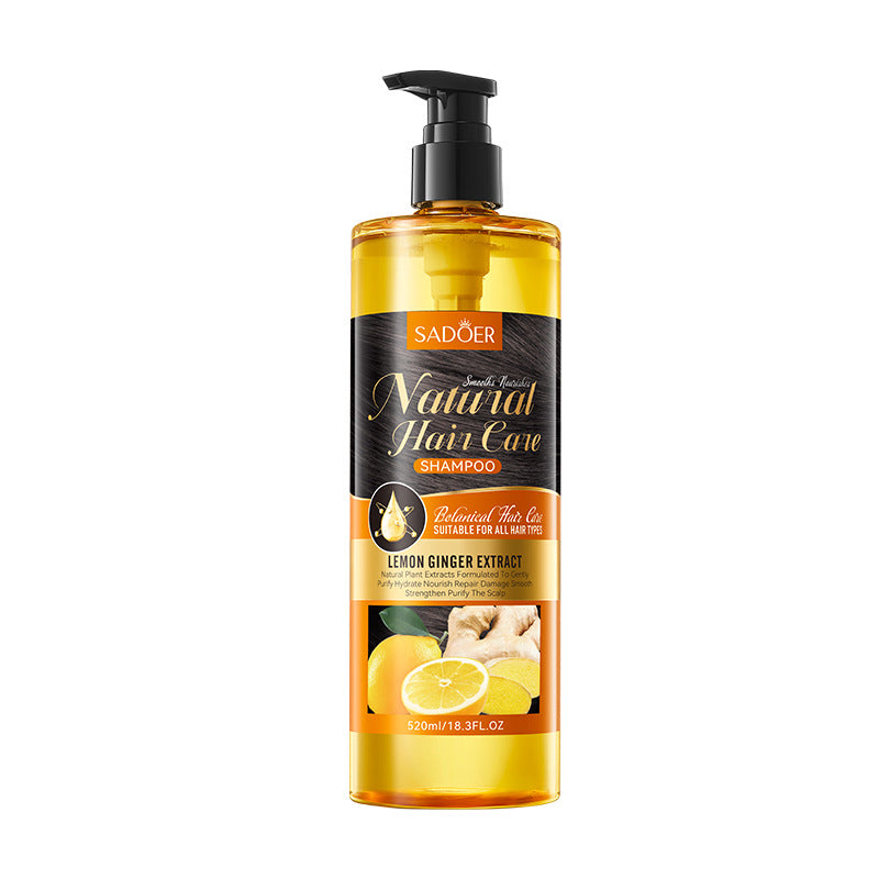 Lemon Ginger Shampoo520ml SADOER Smooth Nourishing Cleansing Shampoo Cross-Border Wholesale - 图片 6