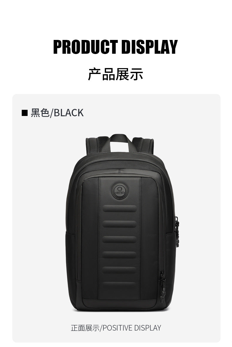 ozuko Business Backpack Men's Large Capacity Computer Backpack Outdoor Waterproof Travel Backpack Backpack - 图片 22